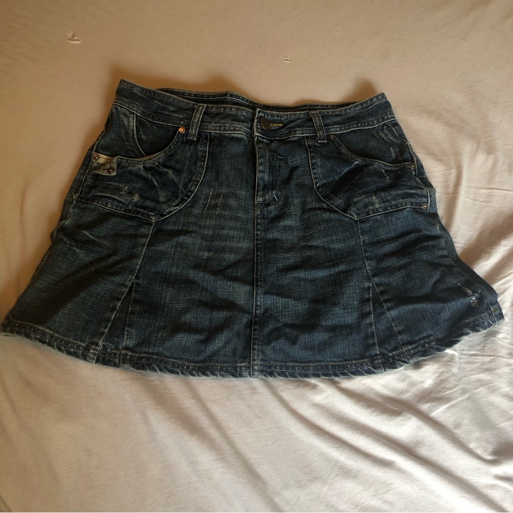 Vintage Jean Life Is Good Mini Skirt 32